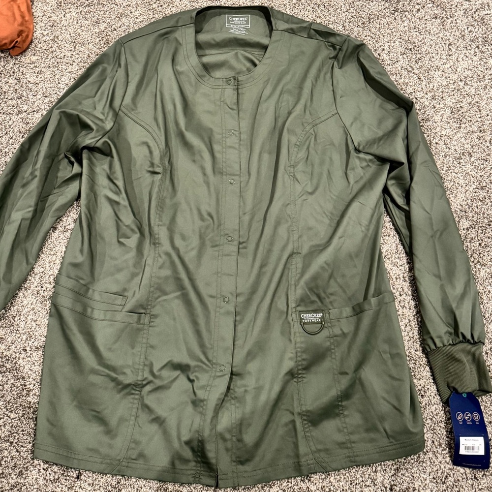 Cherokee Olive Women’s Scrub Jacket